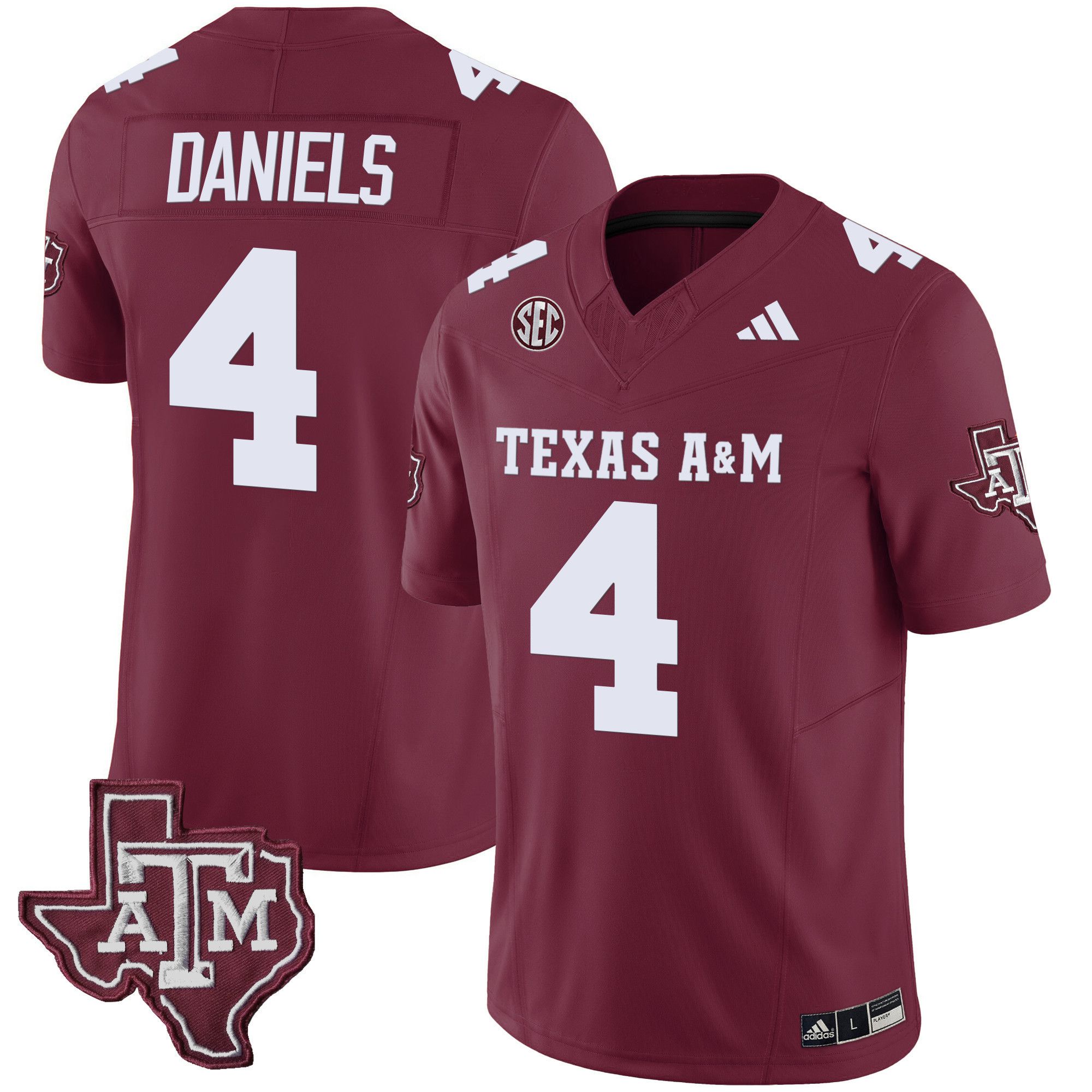Men Texas A&M Aggies #4 Daniels Red 2024 Vapor Limited NCAA Jersey style 1->indianapolis colts->NFL Jersey
